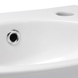 Lavabo suspendu en céramique 35×28 cm, avec trop-plein, blanc + mitigeur lavabo Roca Arola (A5A326EUR913)