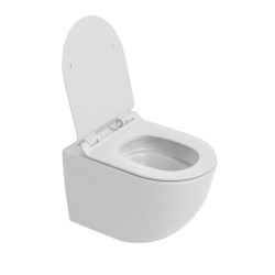 Delta pack WC bâti-support Duofix 112 cm + WC suspendu sans bride Ceramia avec abattant SotClose + plaque (GEBCE14WT02FR-VP)