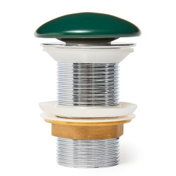 Set Vasque Infinitio à poser 45,5x32,5 cm + Bonde, Vert foncé (SATINF4532DGEM-SET_BP)