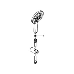 Rainshower Smartactive 130 Ensemble de douche 3 jets avec support mural, Chrome (26581000)