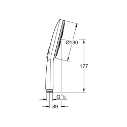 Rainshower SmartActive 130 Douchette 3 jets (26544000)
