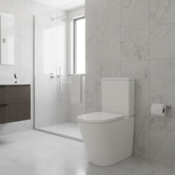 Brevis ensemble WC à poser sans bride en céramique + abattant SoftClose, blanc brillant (SATBRE32G)