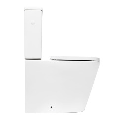 Project ensemble WC à poser sans bride & mécanisme de chasse GEBERIT + abattant SoftClose, blanc brillant (SATPRO31G)