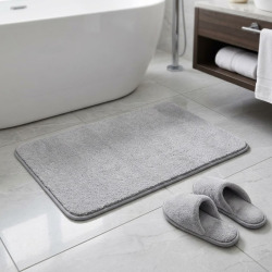 Vision 50x80 cm tapis de salle de bain en polyester, gris (SATDPREDSE)