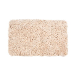 Infinitio 80x50 cm tapis de salle de bain en polyester, beige (SATDPRED02BE)