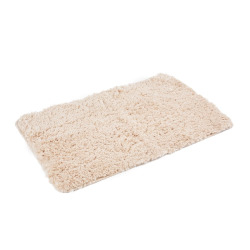 Infinitio 80x50 cm tapis de salle de bain en polyester, beige (SATDPRED02BE)
