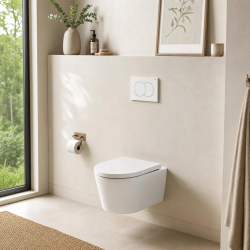 Pack Bâti-support 112cm + Cuvette Swiss Aqua Technologies sans bride + Plaque blanche + Set d'isolation
