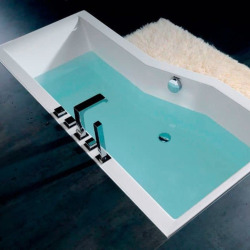 Versys 170x85 cm baignoire asymétrique en acrylique, orientation gauche, sans pieds, blanc (70111)