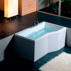 Versys 170x85 cm baignoire asymétrique en acrylique, orientation droite, sans pieds, blanc (70611)