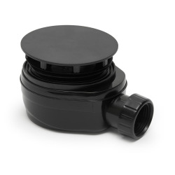 Siphon pour receveur de douche, diamètre 90 mm, noir mat (ESLIMCR90BL)