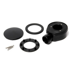Siphon pour receveur de douche, diamètre 90 mm, noir mat (ESLIMCR90BL)