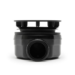 Siphon pour receveur de douche, diamètre 90 mm, noir mat (ESLIMCR90BL)