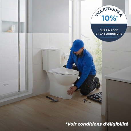 Installation d'un WC &agrave; poser