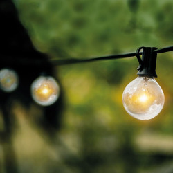 Guirlande lumineuse guinguette extérieure 8 m, 10 ampoules LED blanc chaud IP44 (WO7942)