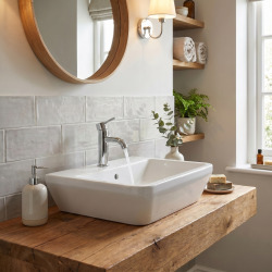 VitrA Integra lavabo 65 x 49 cm avec trou de robinetterie central, blanc brillant (7051-003-0001)