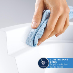 Delta pack WC bâti-support Duofix 112 cm + WC suspendu sans bride Ceramia avec abattant SotClose + plaque (GEBCE14WT02FR-VP)