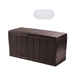 Keter Sherwood coffre extérieur 270 L + plafonnier LED inclus (230403-WO744)