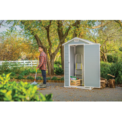 Keter Manor 4x3 abri de jardin + plafonnier LED inclus (230446-WO744)