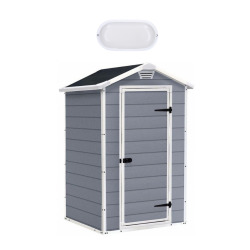 Keter Manor 4x3 abri de jardin + plafonnier LED inclus (230446-WO744)