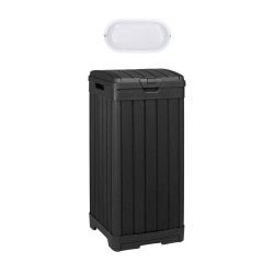 Keter Baltimore poubelle extérieure 125 L + plafonnier LED inclus (236997-WO744)