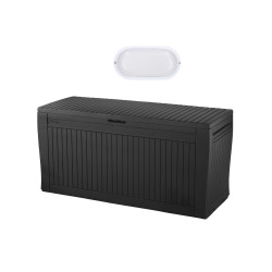 Keter Comfy coffre extérieur 270 L + plafonnier LED inclus (255167-WO744)