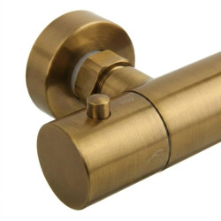 Système de douche SAT DARK au mur avec batterie thermostatique or brossé SATDASSTKBZ