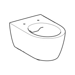 iCon cuvette WC seule sans bride, vendue sans abattant, blanc (501.661.00.1)