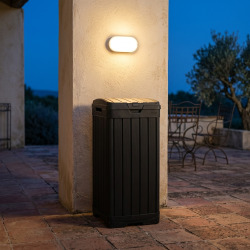 Keter Baltimore poubelle extérieure 125 L + plafonnier LED inclus (236997-WO744)