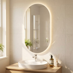 Miroir salle de bain LED 40x80 cm anti-buée avec capteur tactile – Project (ZPROV8040LED)