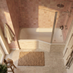 Versys 170x85 cm baignoire asymétrique en acrylique, orientation droite, sans pieds, blanc (70611)