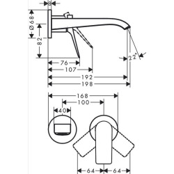 Mitigeur de lavabo Hansgrohe Vivenis sans corps encastré chromé 75050000