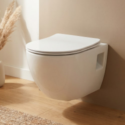 Project WC suspendu sans bride avec abatant softclose, blanc (SATWCPRO010RREXP)