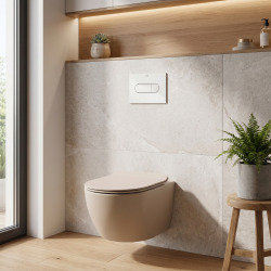 WC suspendu sans bride Tornado Quiet et fixations invisibles + abattant frein de chute (CEPX010RTORP)