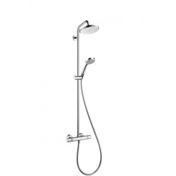 Croma Showerpipe Croma 220 EcoSmart, bras de douche 400 mm pivotant (27188000)