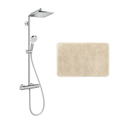 Hansgrohe Set de douche Crometta E 240 + tapis de salle de bain, beige (27271000-DBE)