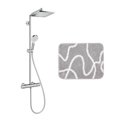 Hansgrohe Set de douche Crometta E 240 + tapis de salle de bain, gris (27271000 - 8SE)