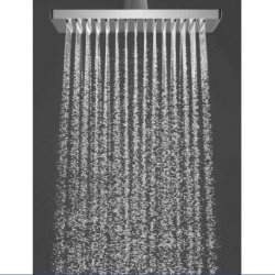 Hansgrohe Set de douche Crometta E 240 + raclette de douche avec crochet ventouse, transparent (27271000-LUX)
