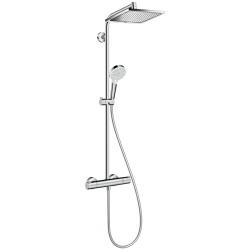 Hansgrohe Colonne de douche Crometta E 240 EcoSmart + cadeau gratuit tapis de salle de bain, gris (27281000-DSE)