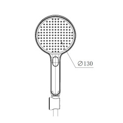 Pommeau de douche SAT blanc/chrome SATBSRS33