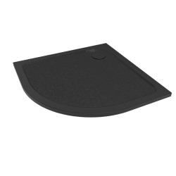 40x80 cm receveur de douche en marbre coulé, Swiss Aqua Technologies Project, sans siphon ni pieds, noir mat (SATSVPRO80SCA)