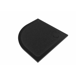 40x80 cm receveur de douche en marbre coulé, Swiss Aqua Technologies Project, sans siphon ni pieds, noir mat (SATSVPRO80SCA)