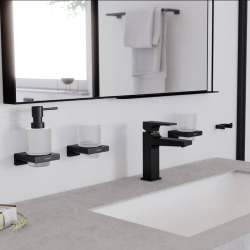 AddStoris Distributeur de savon liquide, Noir mat (41745670)