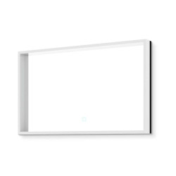 Miroir LED rectangulaire 80x60 cm avec capteur tactile SAT Vision (SATZVIOBLED6080)