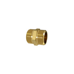 MAMELON DOUBLE MÂLE 1/2 M-M L25mm Laiton