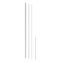 Kit de montage pour paroi de douche 195 cm, chrome (SATWIPROFIL6)