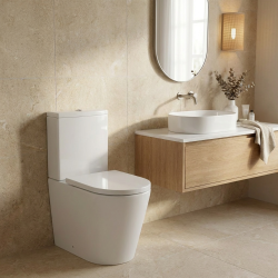 Brevis WC à poser sans bride, avec abattant softclose - remplissage par le bas (SATBRE031RREXVP)
