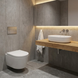Pack WC bâti-support Villeroy & Boch + WC suspendu sans bride abattant Softclose Swiss Aqua Technologies + Plaque (VCNSAT2CH)