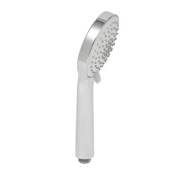 Douchette à main en plastique, 3 jets, buses silicone, chrome brilant (SATBSRS22)
