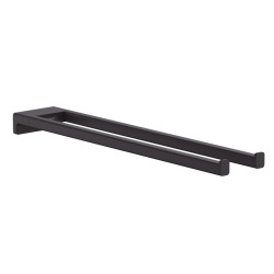 AddStoris Porte-serviettes double branche 450 mm noir mat