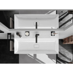 AddStoris Porte-serviettes double branche 450 mm noir mat